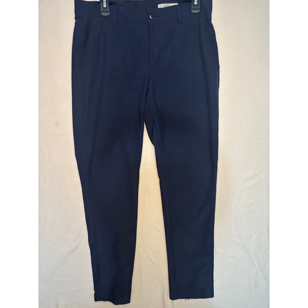 Greg Norman Mens Shark Performance Golf Pants Navy Blue Stretch 32x32